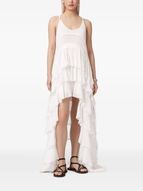 AllSaints vestido Cavarly asimétrico con volantes