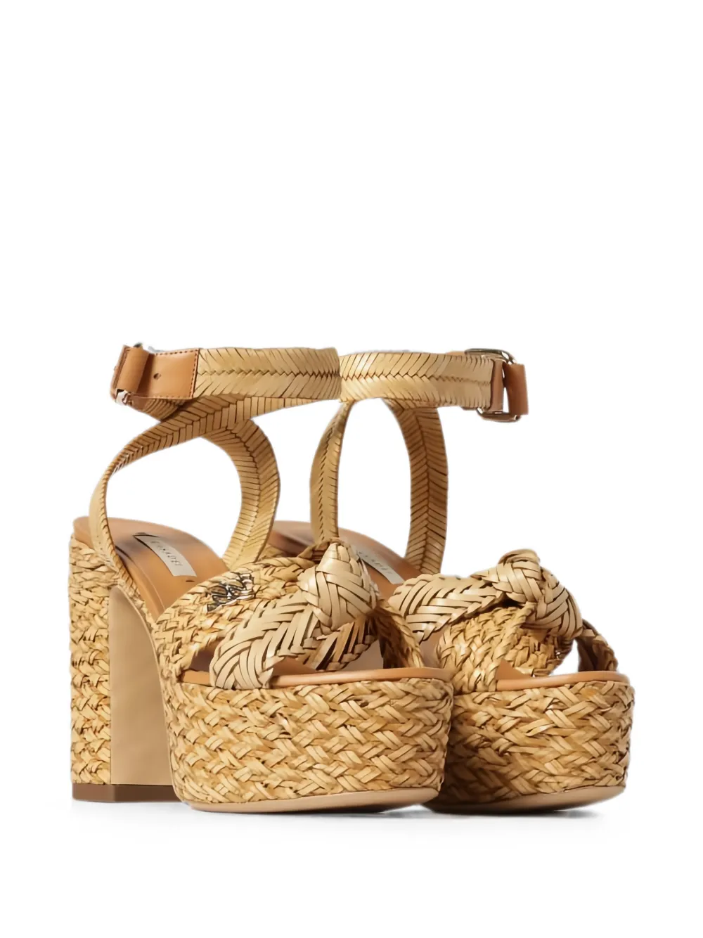 Casadei braided knot sandals Beige