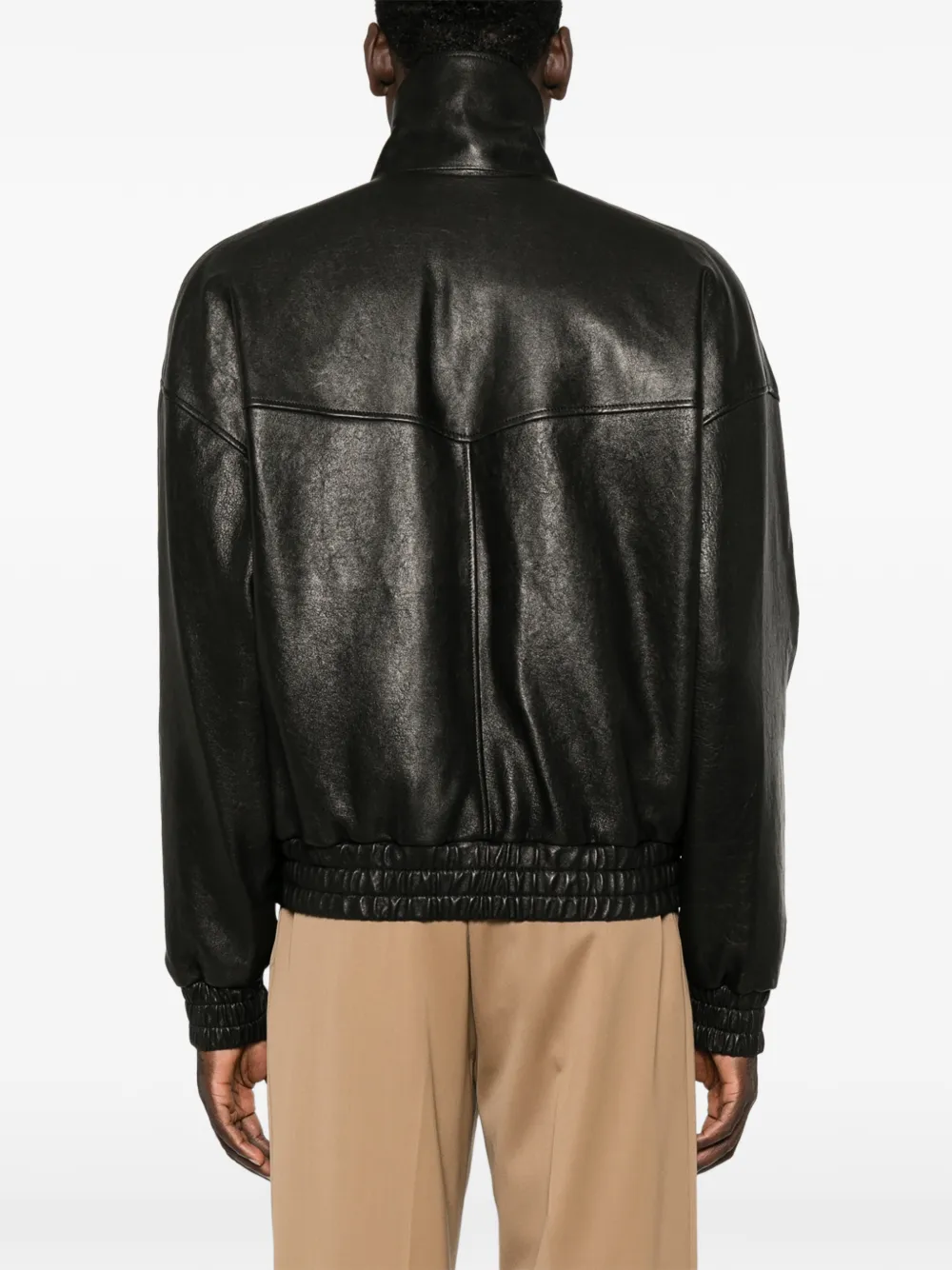 Saint Laurent jacket in bubbled lambskin Zwart