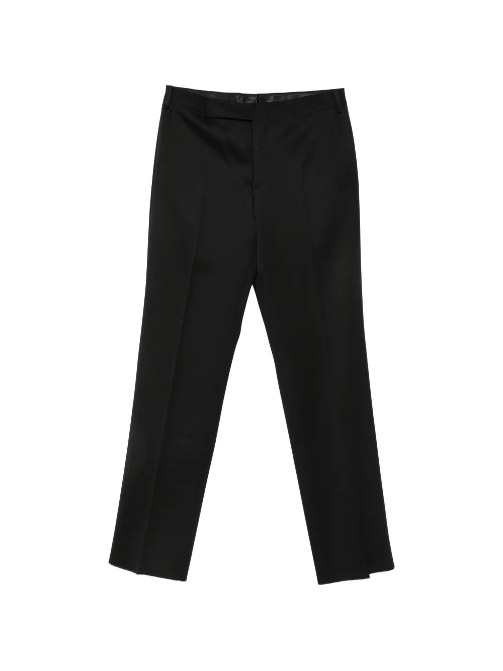 Lardini Pressed-crease Straight-leg Trousers In Black