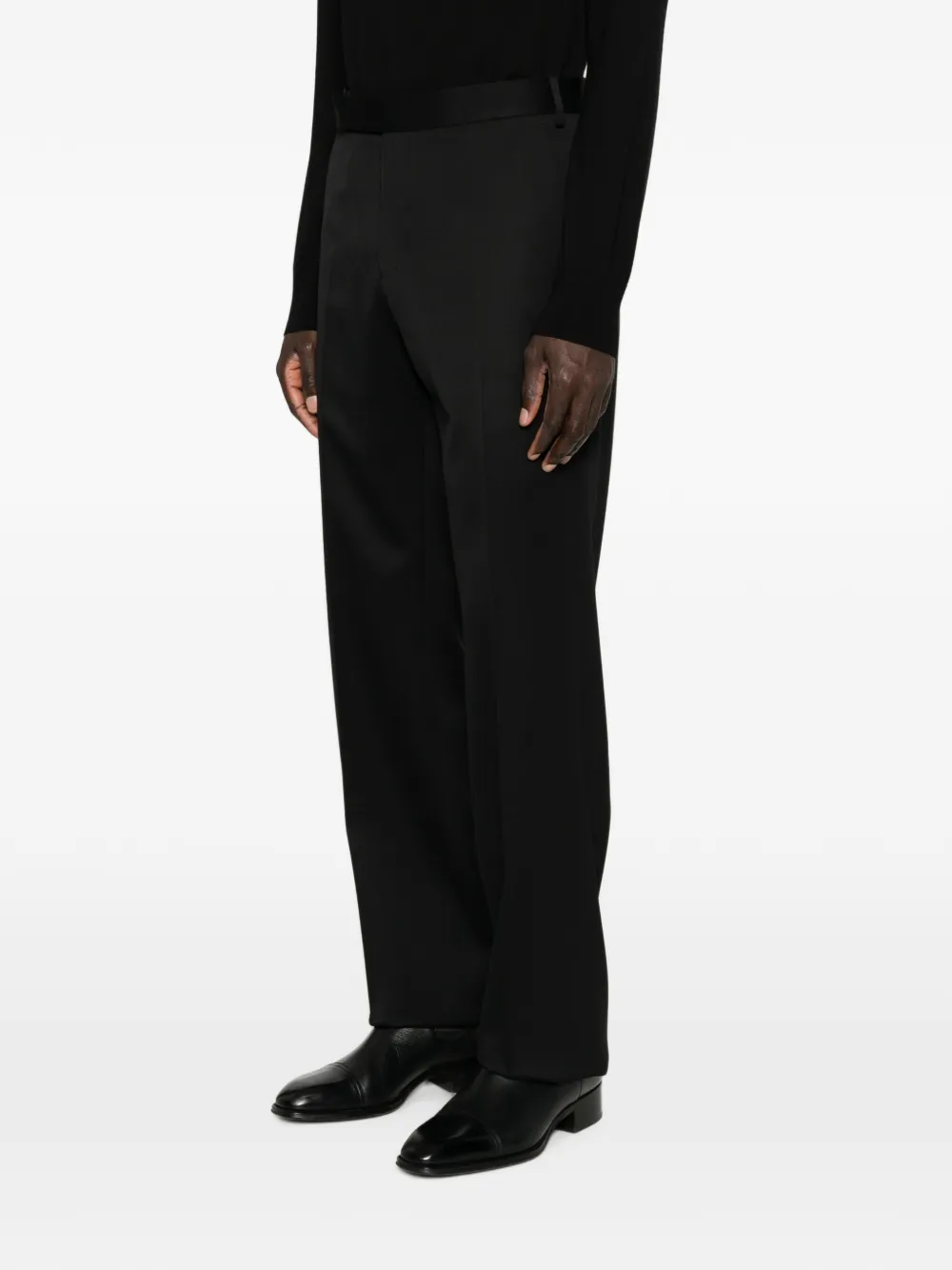 Lardini Straight plooibroek Zwart