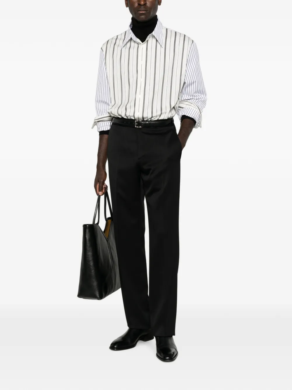 Lardini Straight plooibroek Zwart