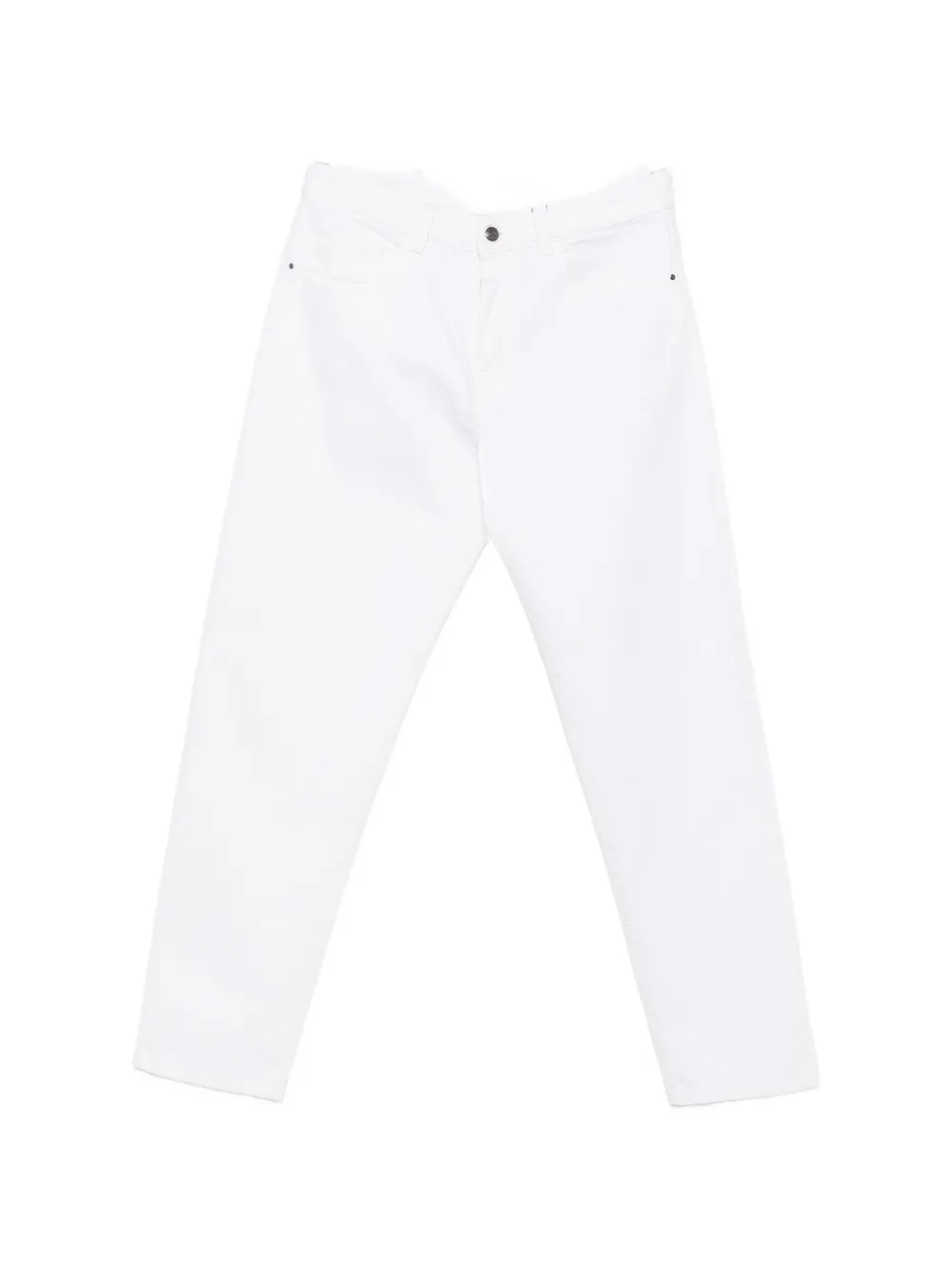 Canali button-fastening straight-leg jeans - Bianco