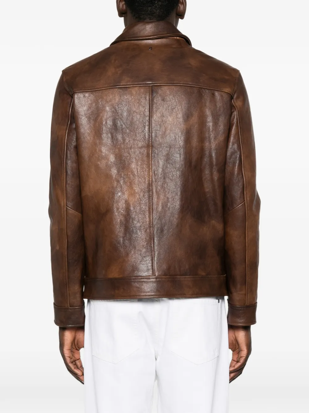 DONDUP distressed leather jacket Bruin