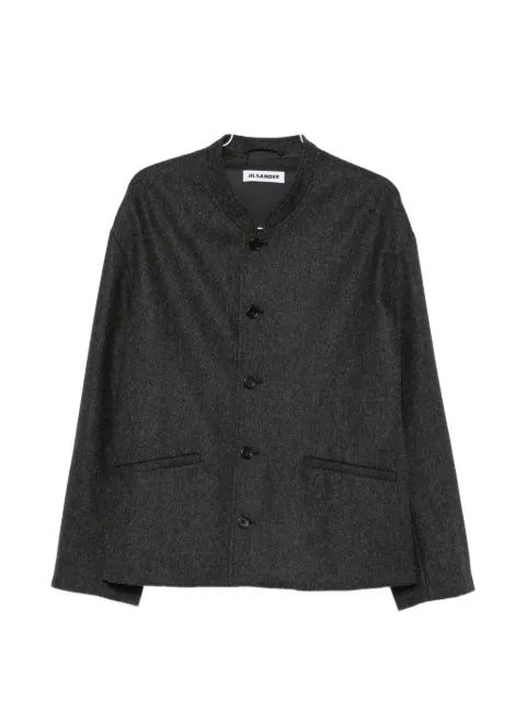 Jil Sander band-collar single-breasted jacket