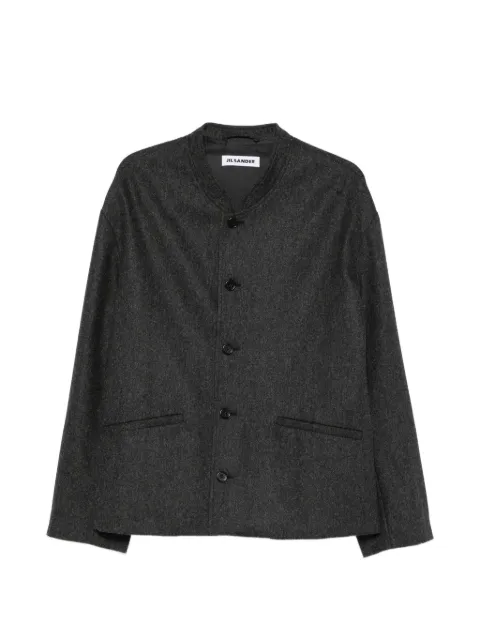 Jil Sander band-collar single-breasted jacket