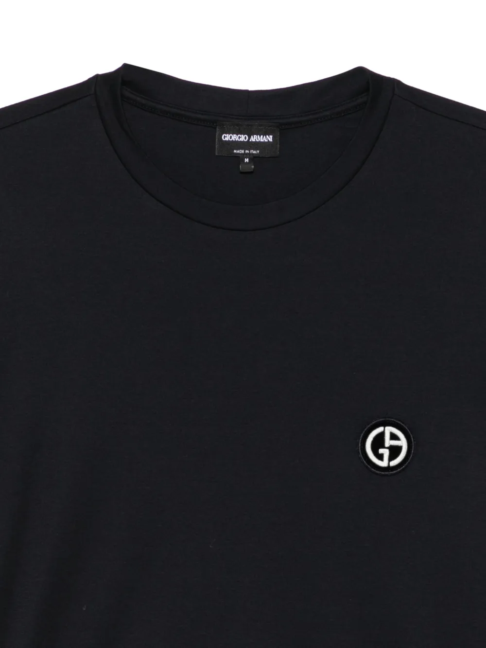 Giorgio Armani T-shirt met logopatch Blauw
