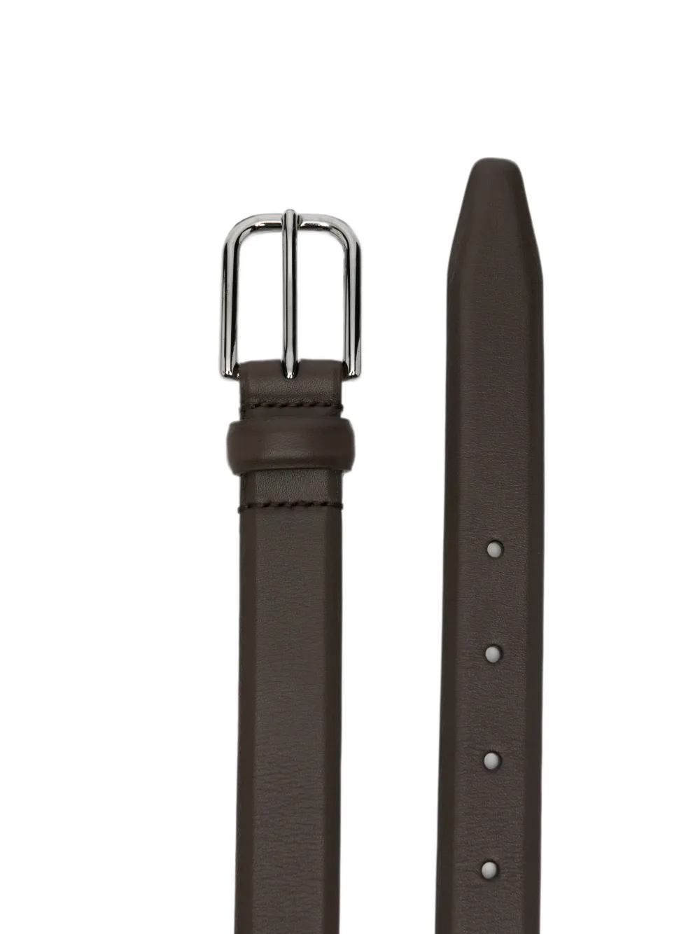 Giorgio Armani Leren gespriem Bruin