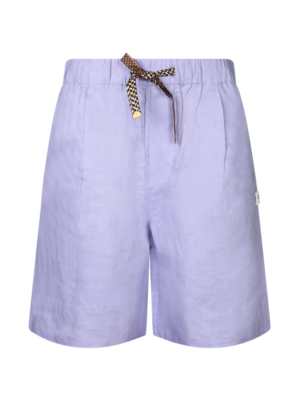 Atelier Vlisco drawstring elasticated-waist deck shorts - Violett