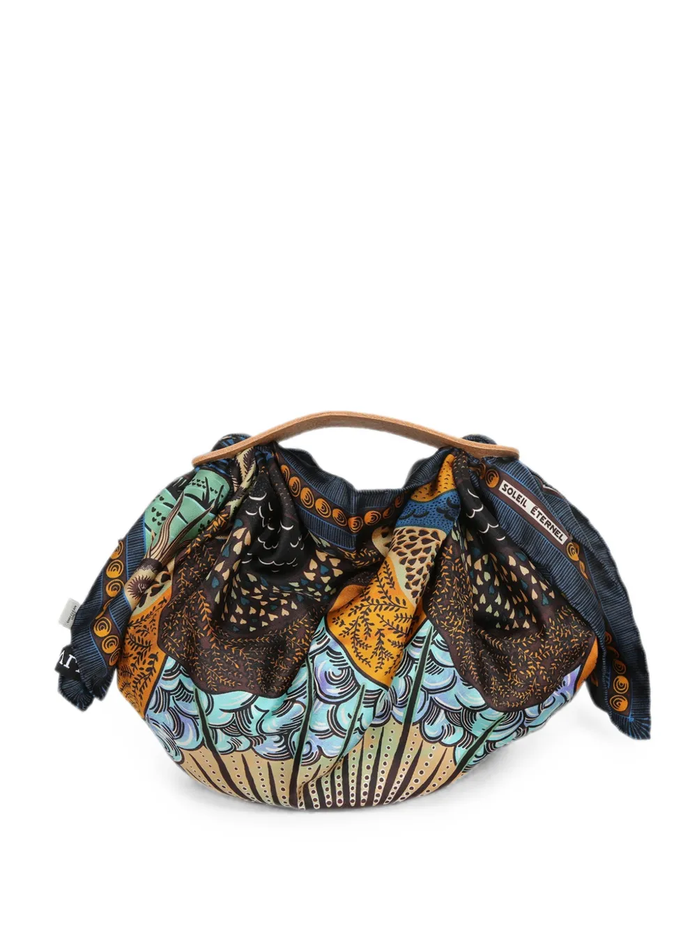 Atelier Vlisco graphic-print silk backpack - Blau