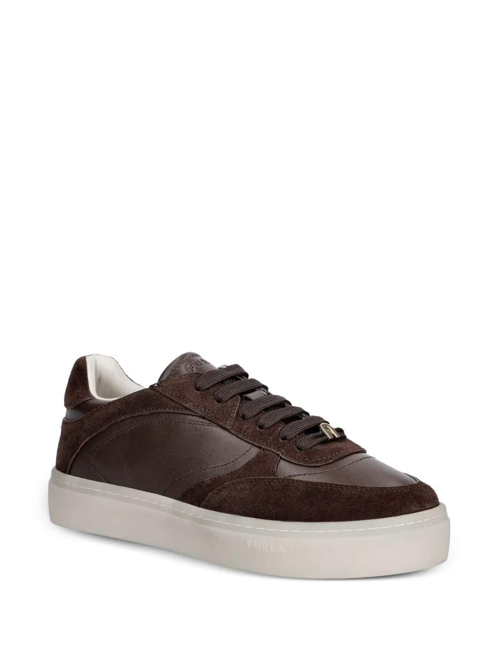 Furla Allegra suede-panel sneakers Bruin