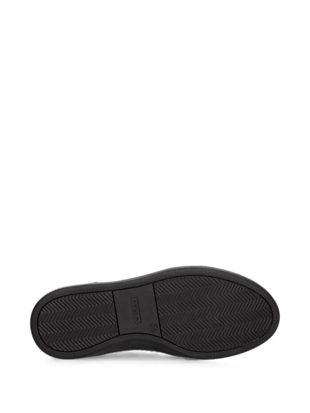 Furla Hype logo-patch suede sneakers Bruin