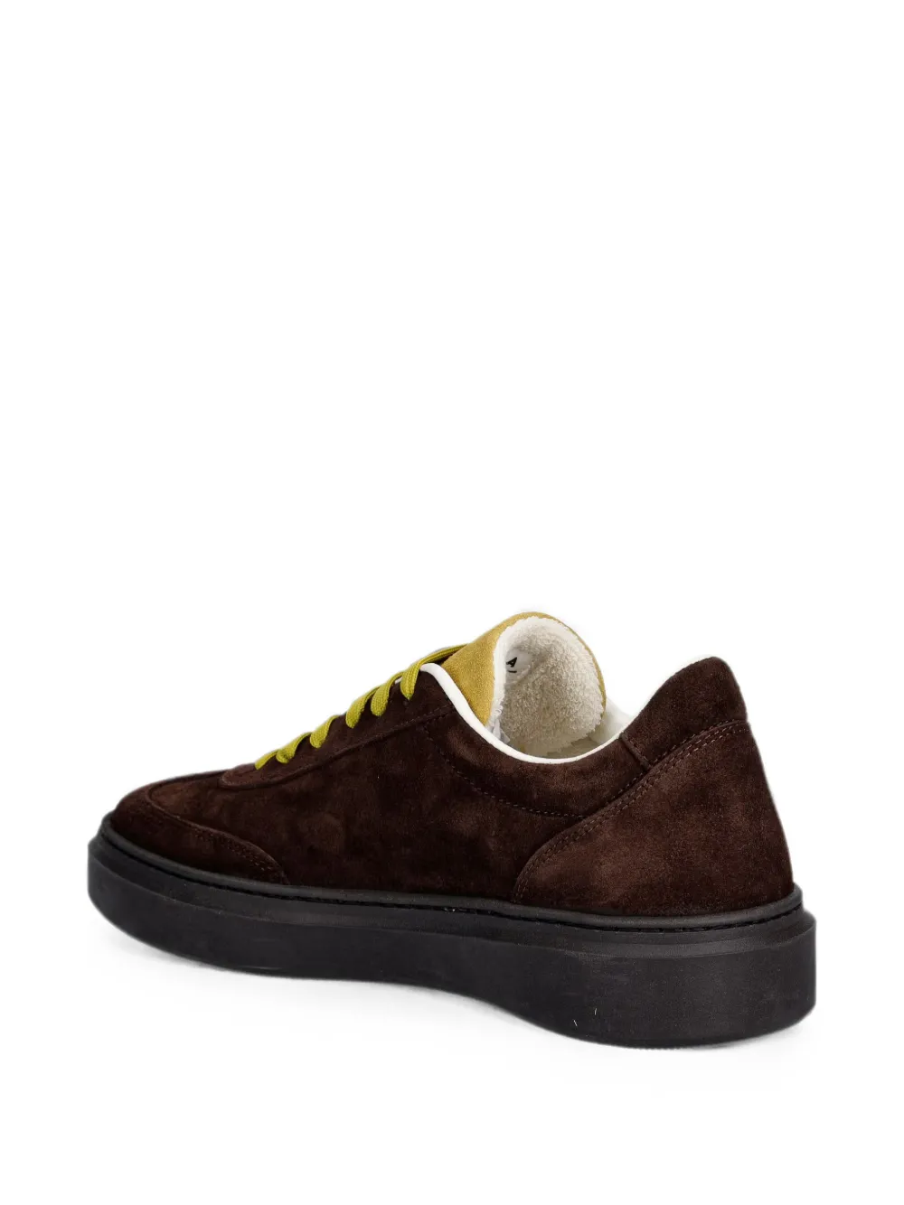 Furla Hype logo-patch suede sneakers Bruin