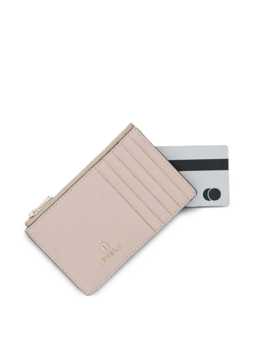 Furla Pasjeshouder met logoplakkaat Beige