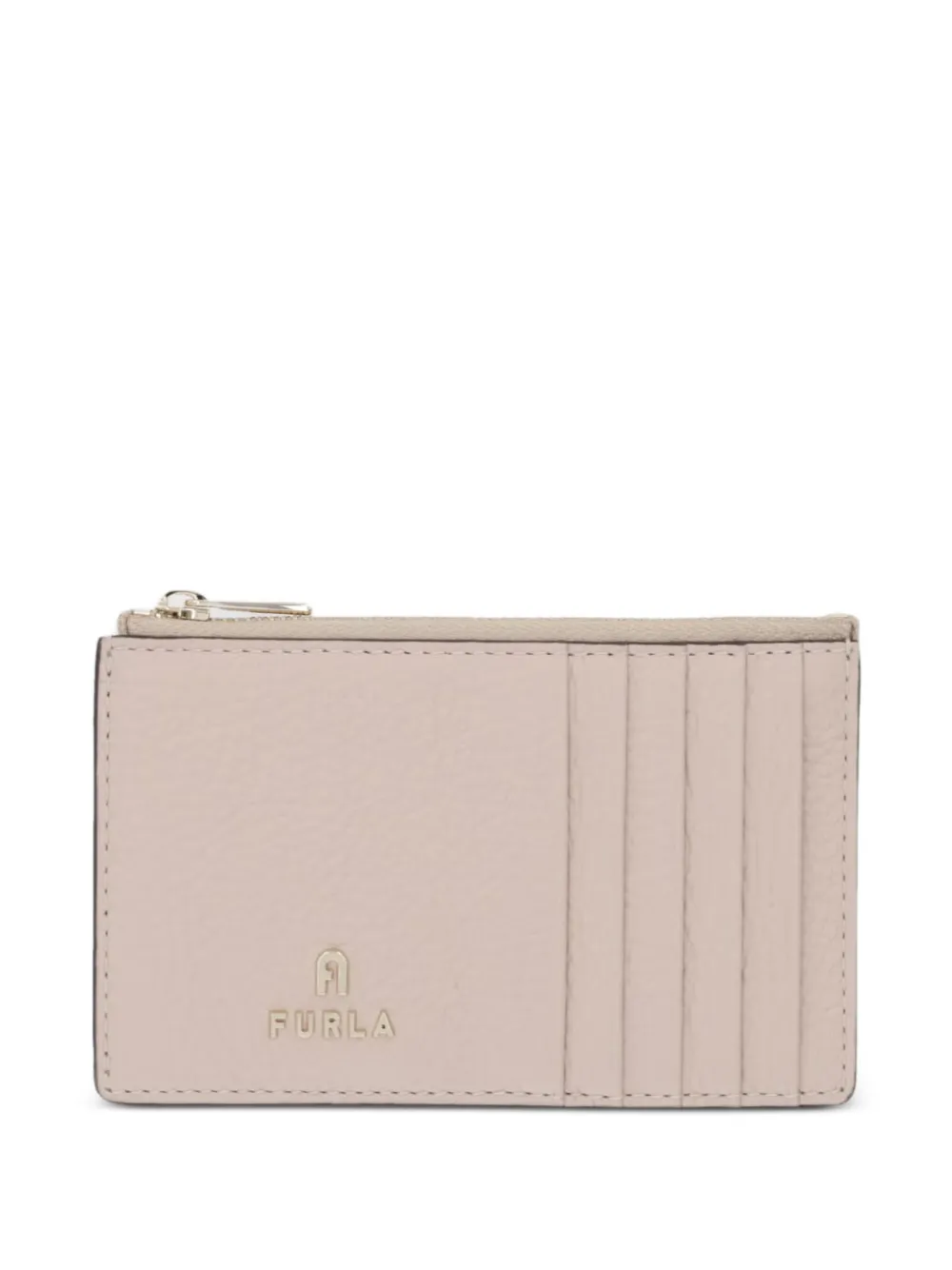 Furla logo-plaque cardholder - Nude