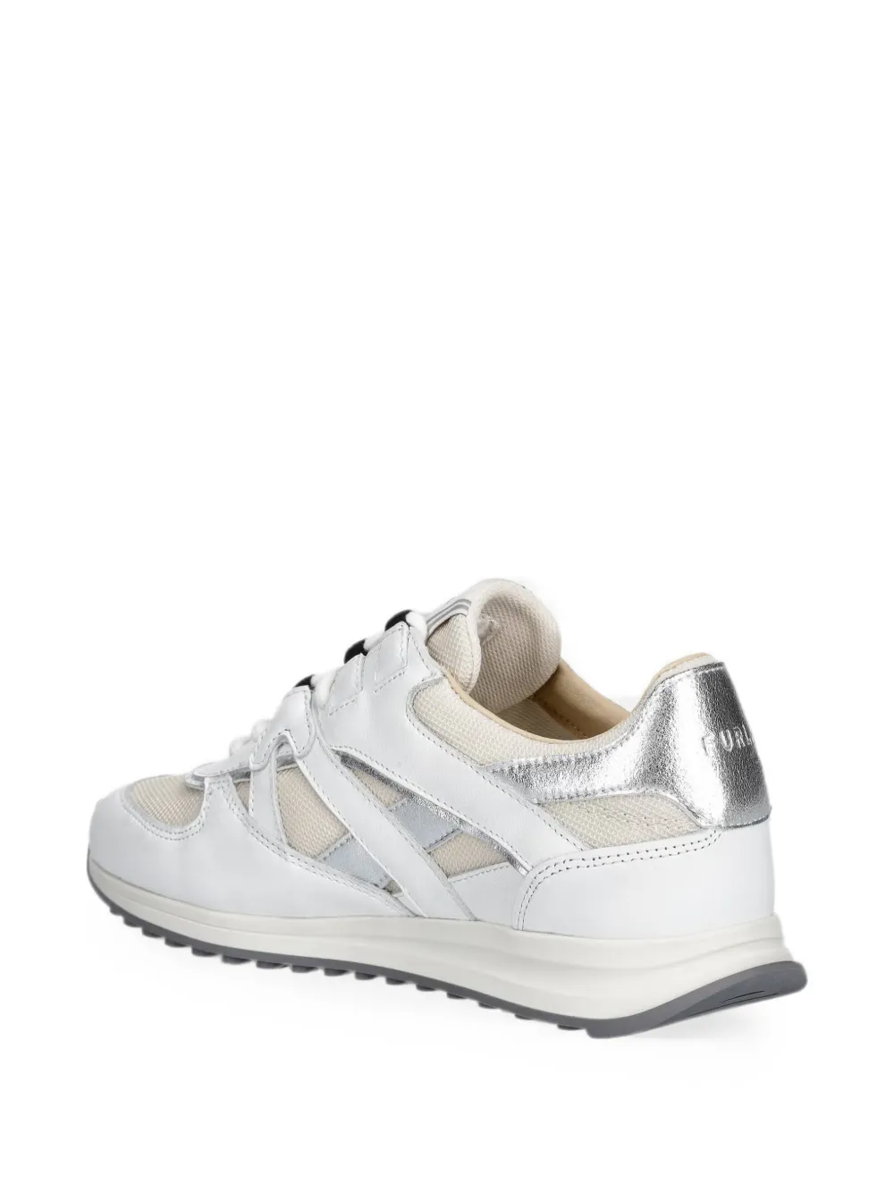 Furla Retro metallic-effect panelled sneakers Wit