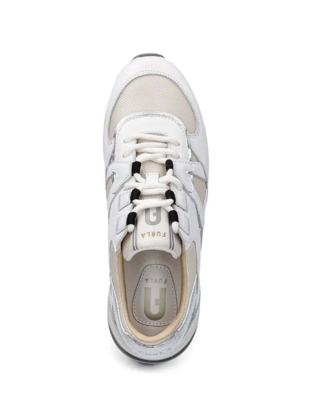 Furla Retro metallic-effect panelled sneakers Wit