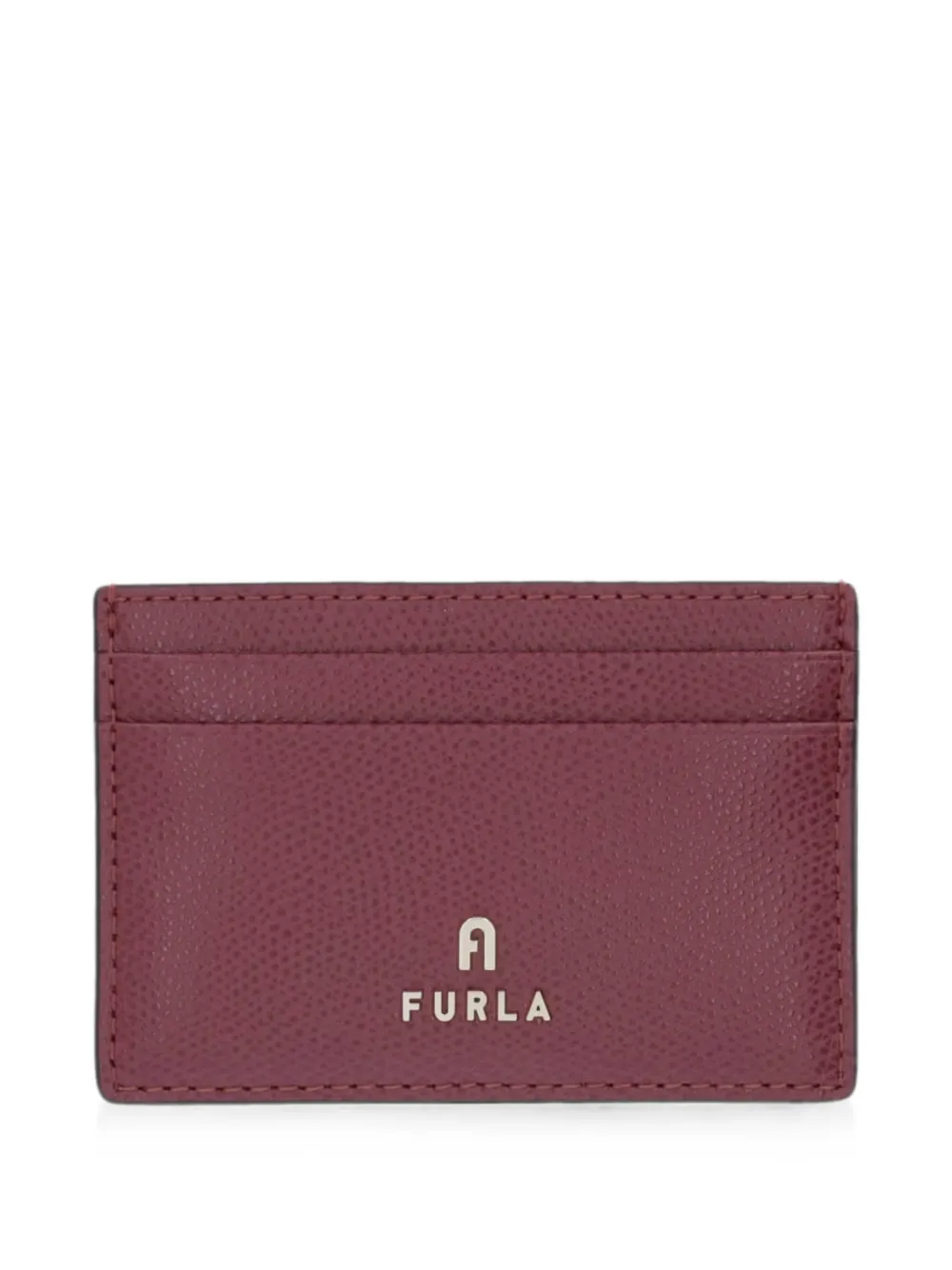 Furla logo-plaque card holder - Rot