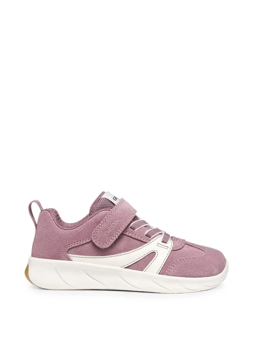 Geox Kids touch-strap panelled sneakers Paars