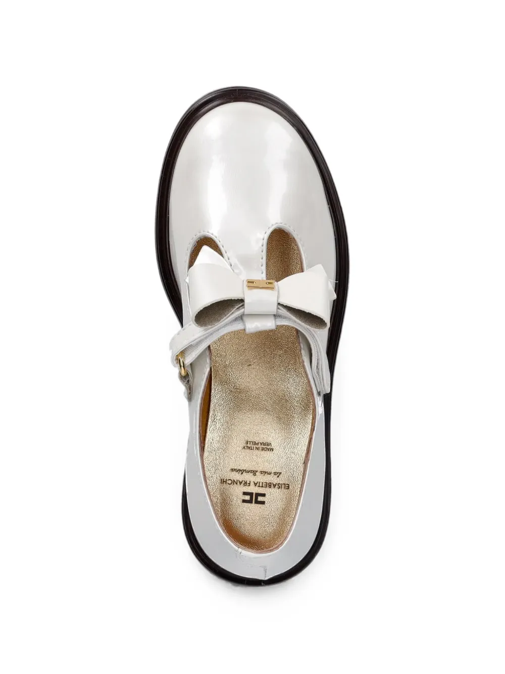 Elisabetta Franchi La Mia Bambina bow-detail ballet flats Wit