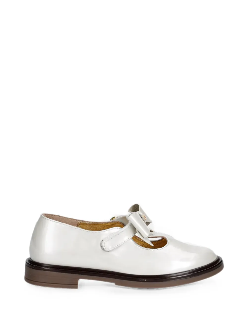 Elisabetta Franchi La Mia Bambina bow-detail ballet flats Wit