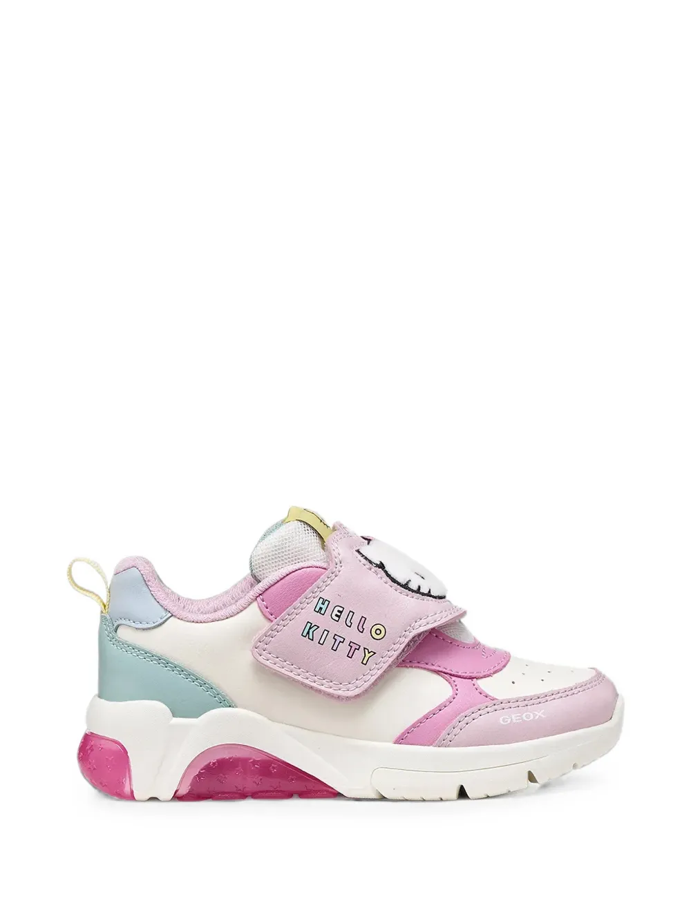 Geox Kids Hello Kitty touch-strap sneakers Roze
