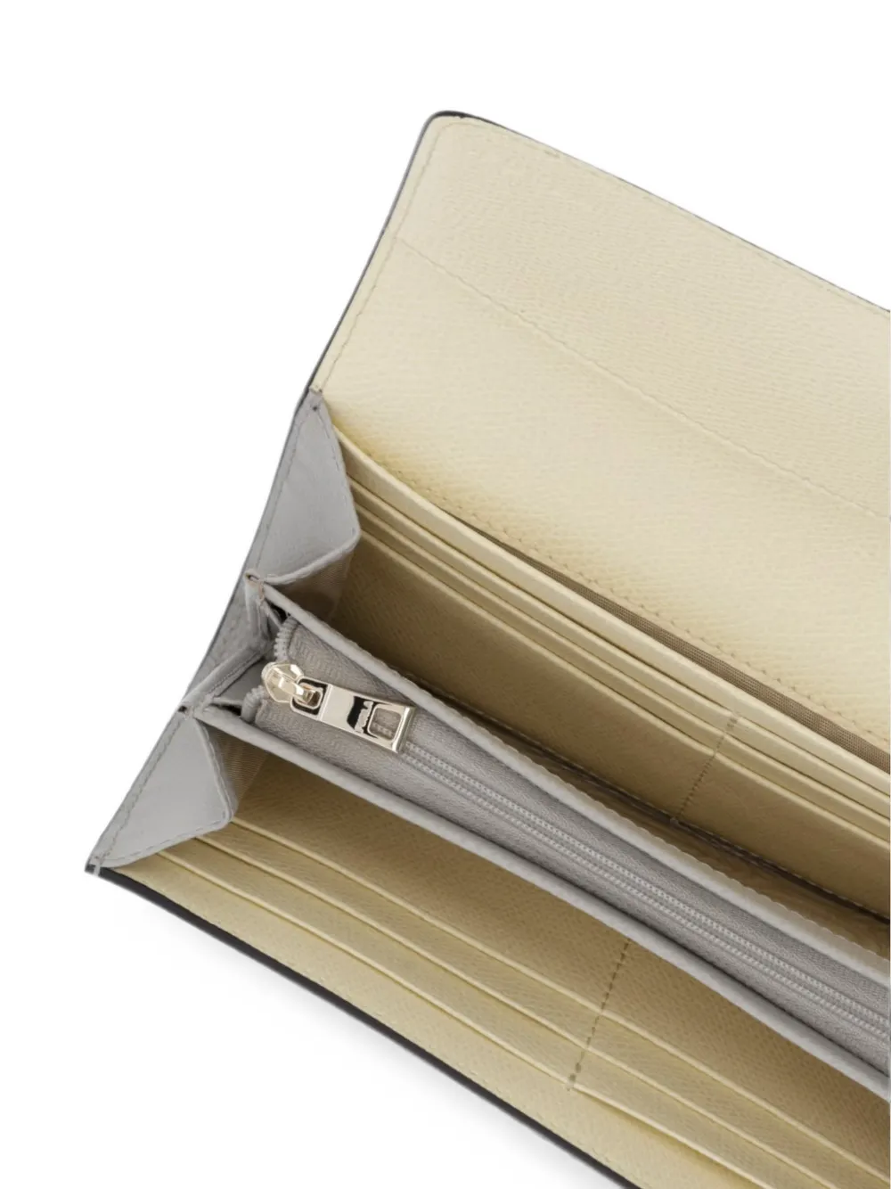 Furla logo-plaque foldover wallet Grijs