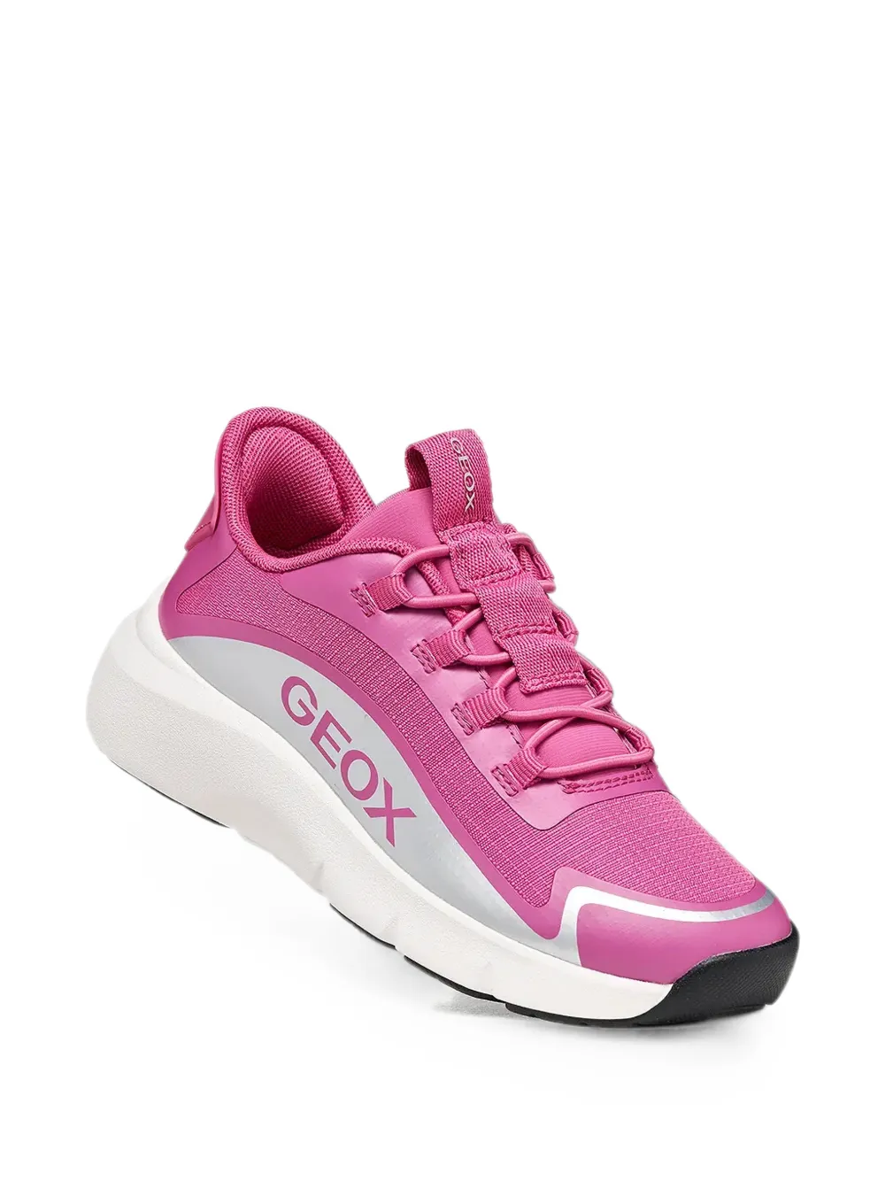 Geox Kids logo-print panelled sneakers Roze
