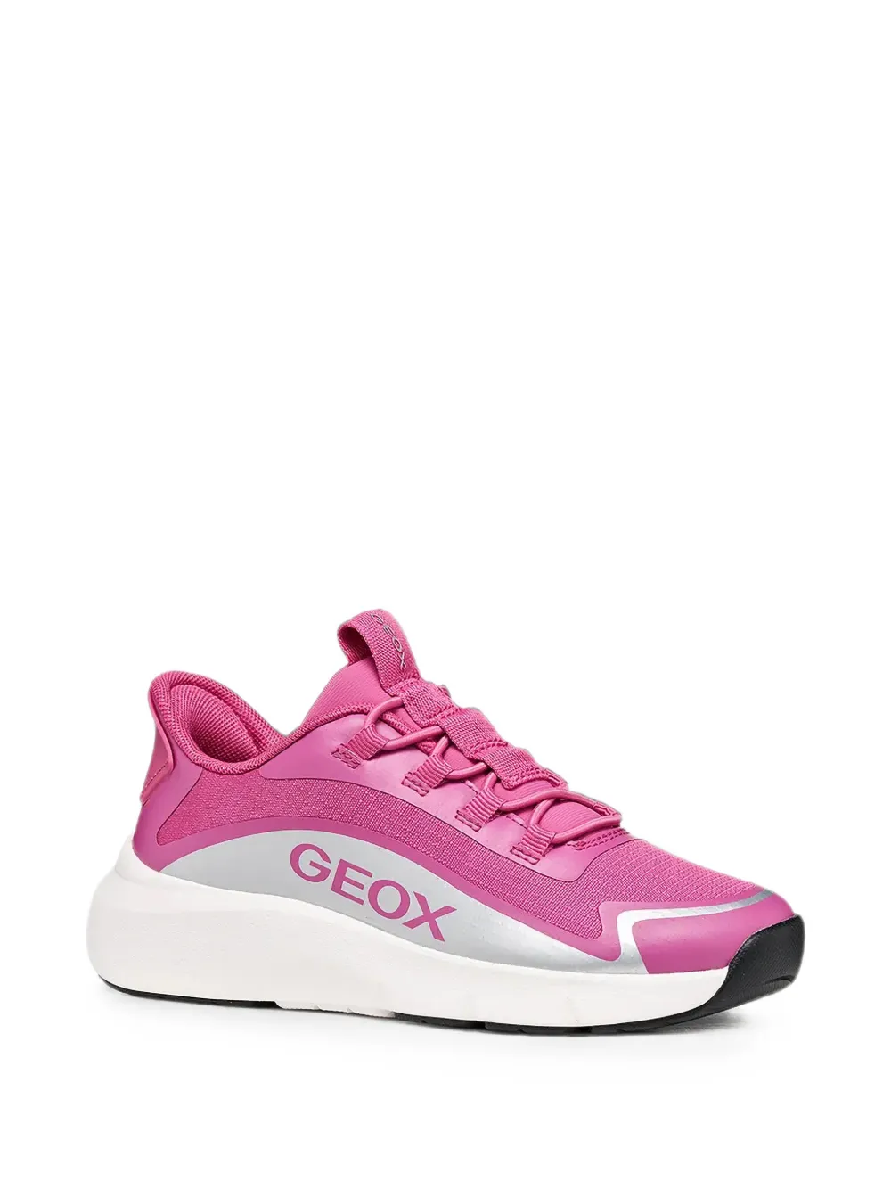 Geox Kids logo-print panelled sneakers Roze