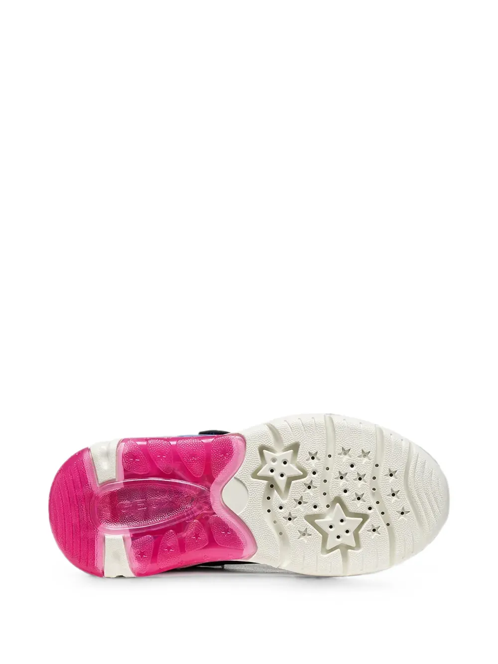Geox Kids character-print touch-strap sneakers Blauw