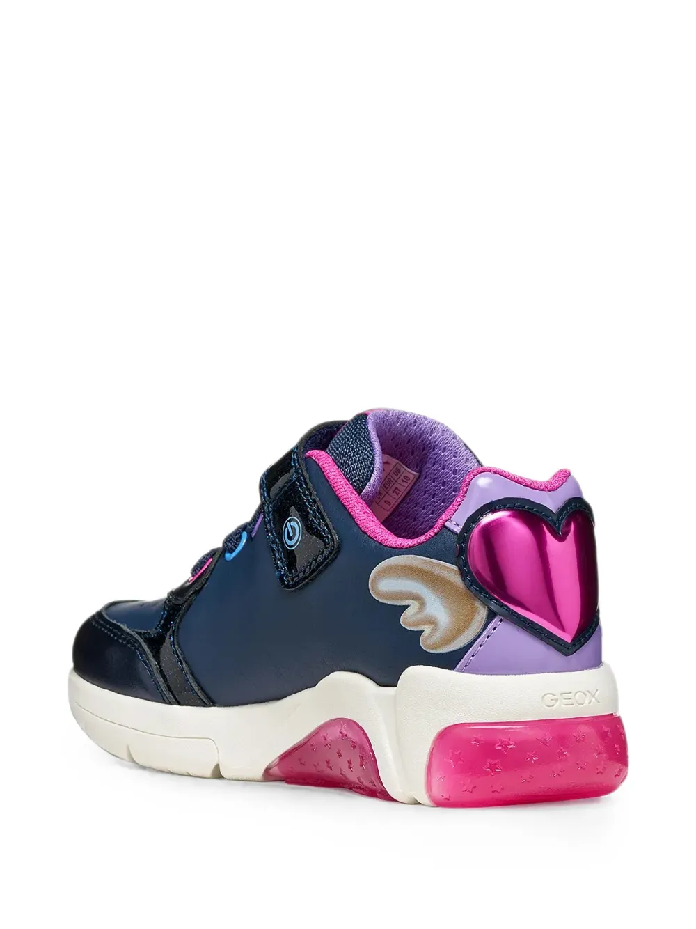Geox Kids character-print touch-strap sneakers Blauw