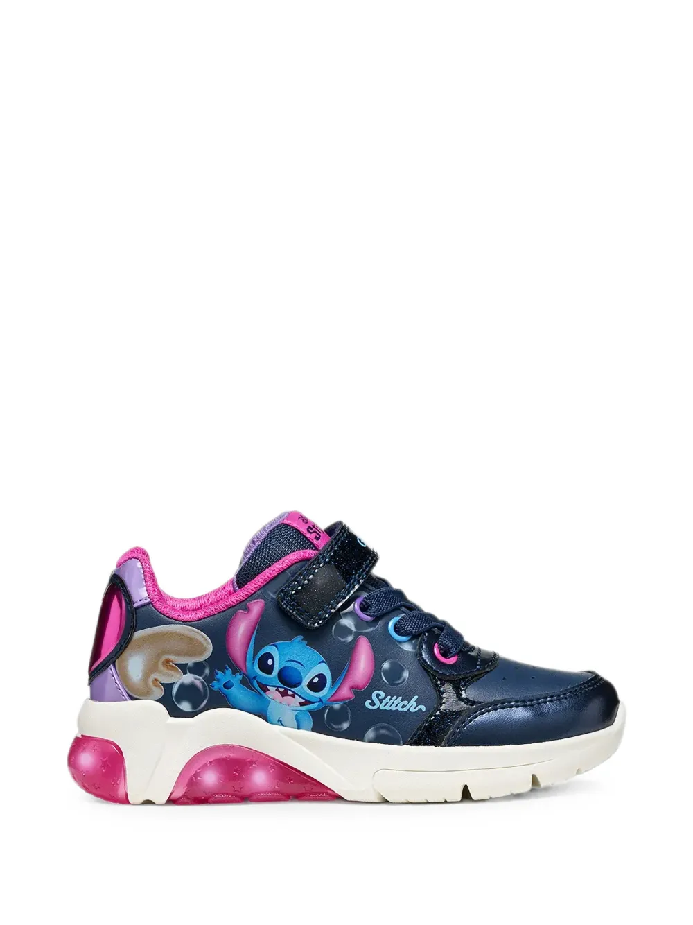 Geox Kids character-print touch-strap sneakers Blauw