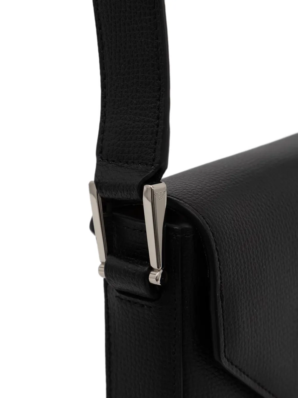 Emporio Armani 1981 leren mini-schoudertas Zwart