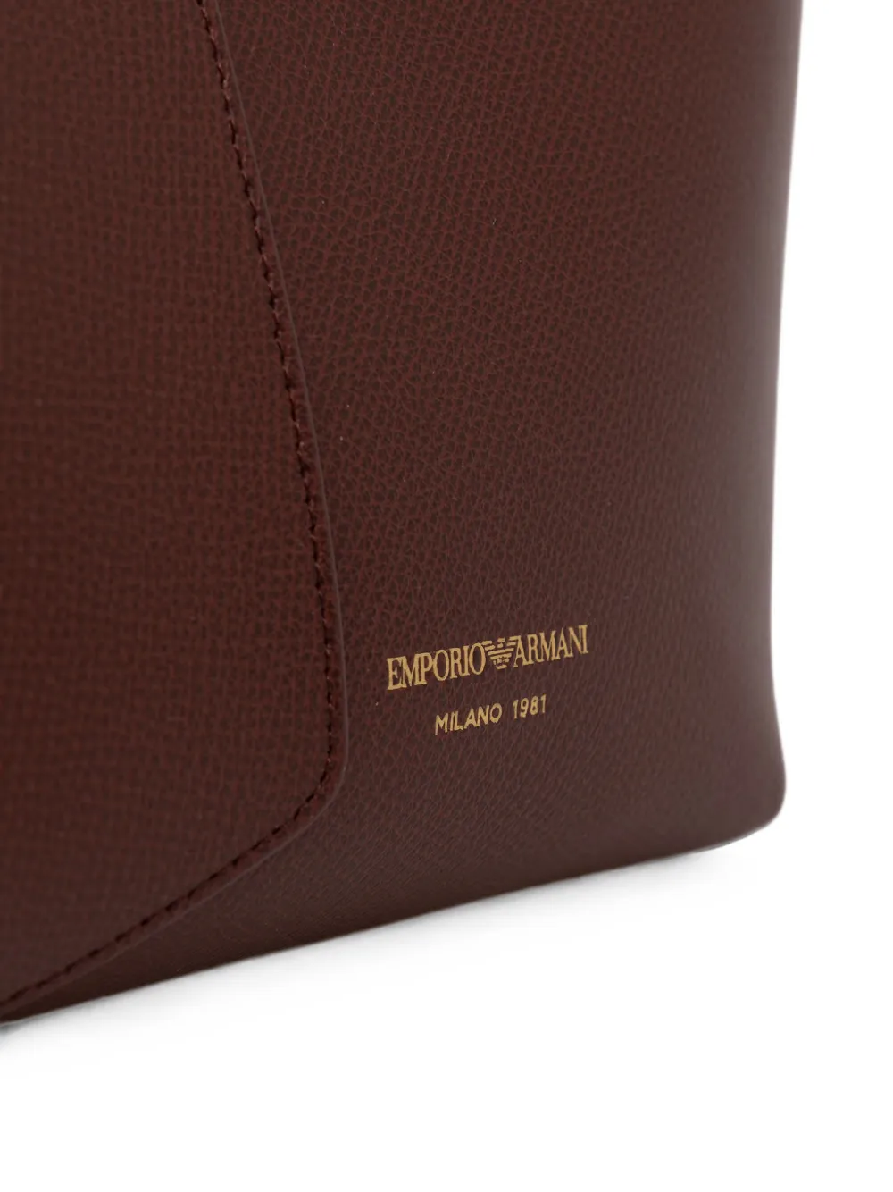 Emporio Armani 1981 leren schoudertas Rood