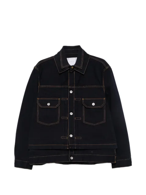 sacai layered-design denim jacket