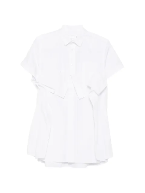 sacai ruffled-detail short-sleeve mini dress
