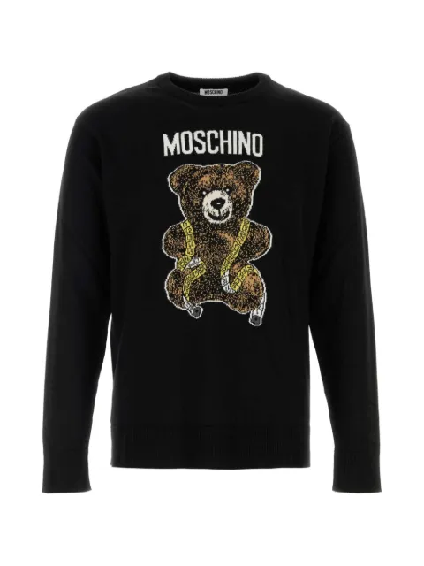 Moschino Teddy Bear intarsia-knit sweater