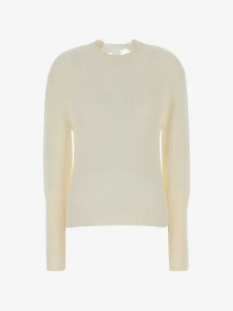 Lanvin jersey con detalle de lazo y puños de canalé