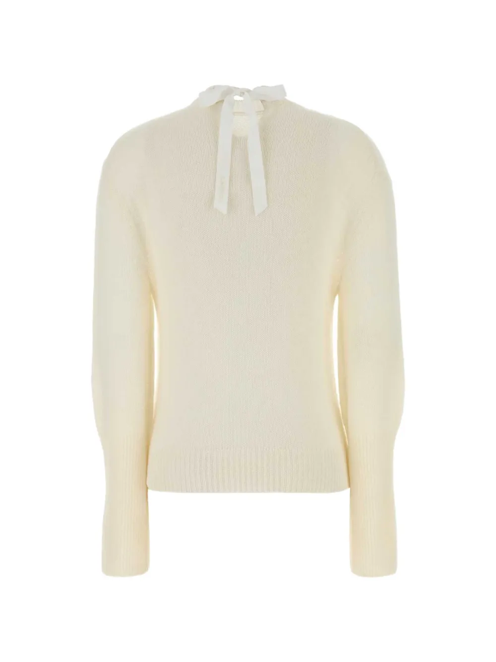 Lanvin Trui met strikdetail en geribbelde manchetten Beige
