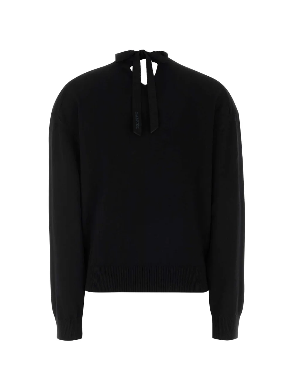 Lanvin Trui met strikdetail en V-hals Zwart