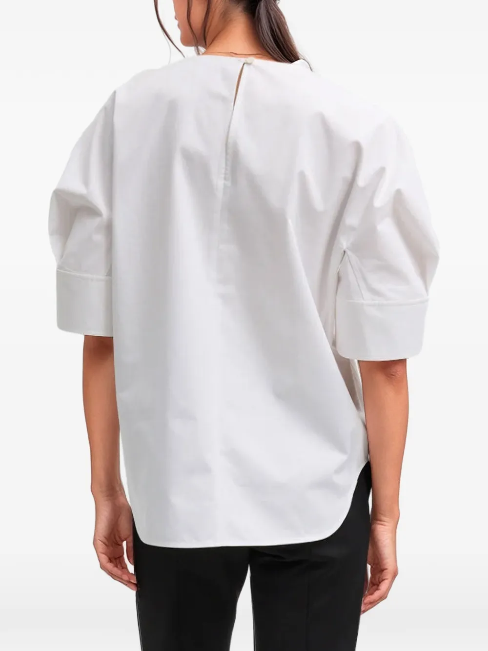 Tibi Shirt met pofmouwen Wit