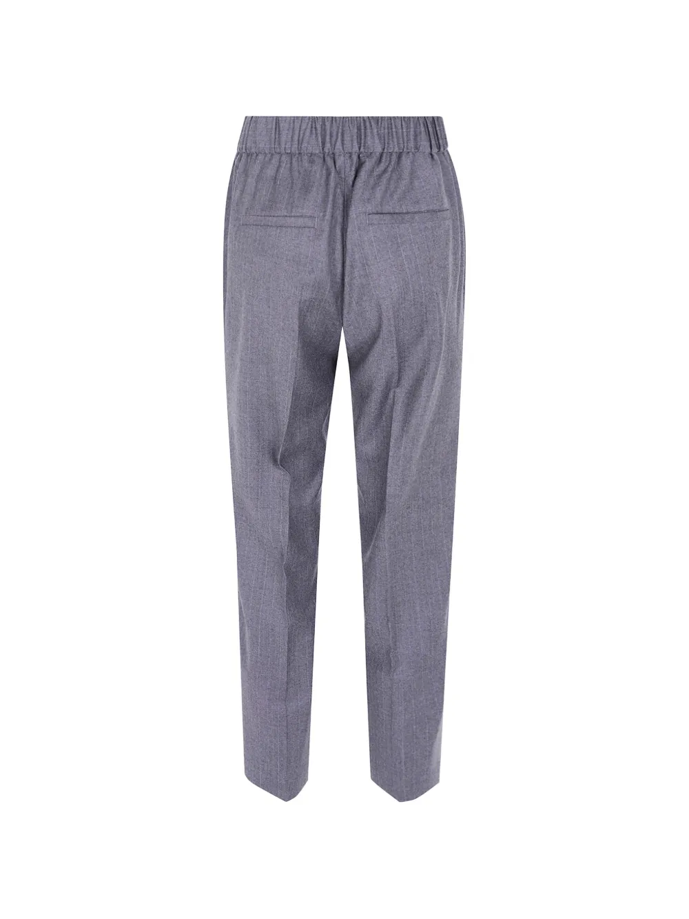 Peserico Broek met krijtstreep-patroon en elastische tailleband Grijs