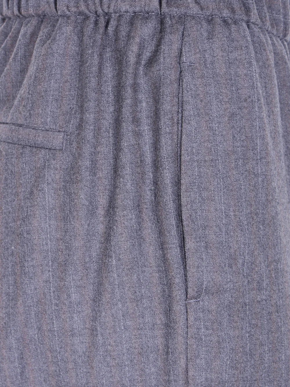 Peserico Broek met krijtstreep-patroon en elastische tailleband Grijs