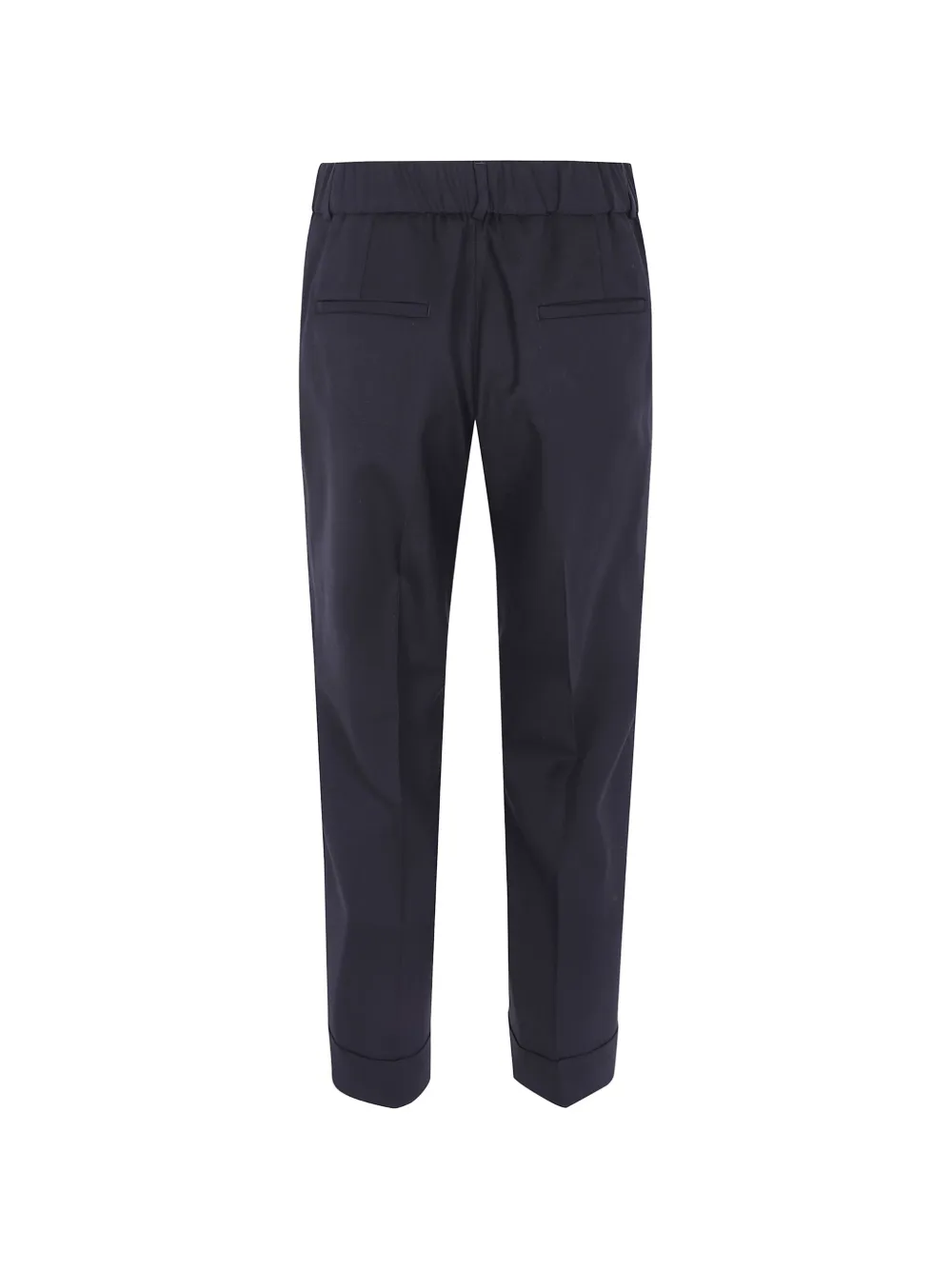 Peserico bead-embellished turn-up trousers Zwart
