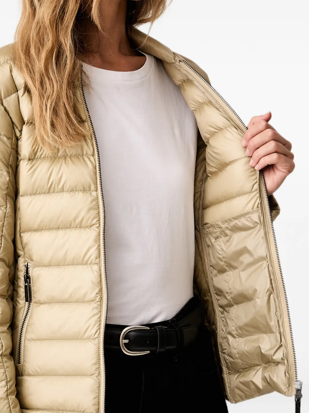 Armani Exchange Gevoerd jack met capuchon Beige