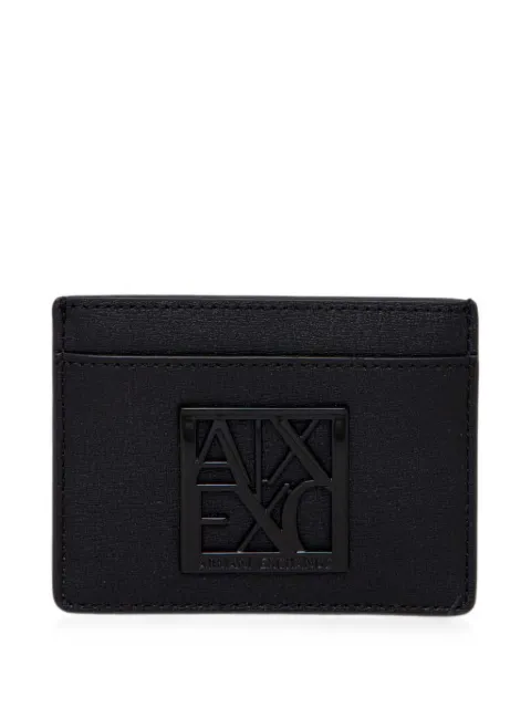 Armani Exchange logo-plaque cardholder