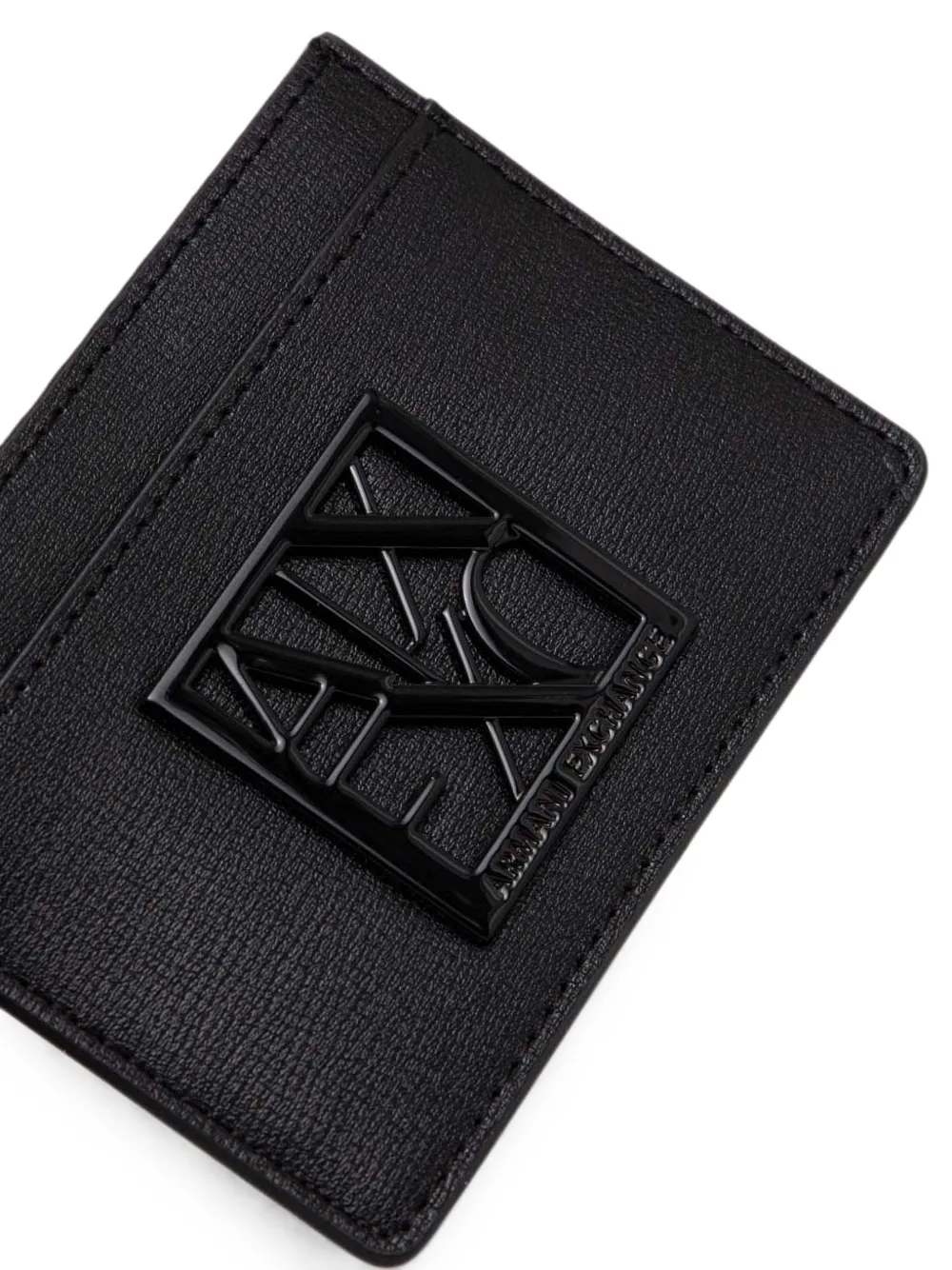 Armani Exchange logo-plaque cardholder Zwart
