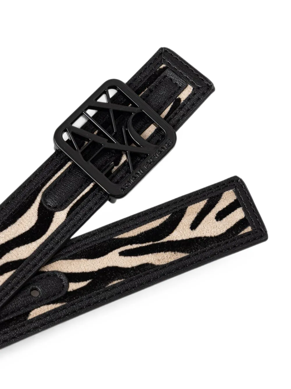 Armani Exchange Riem met logogesp Zwart