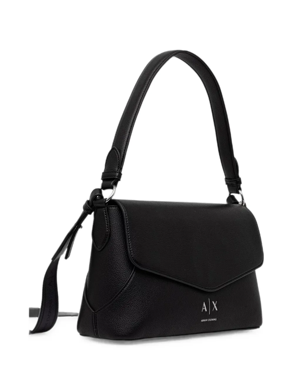 Armani Exchange Bewerkte schoudertas met logoplakkaat Zwart