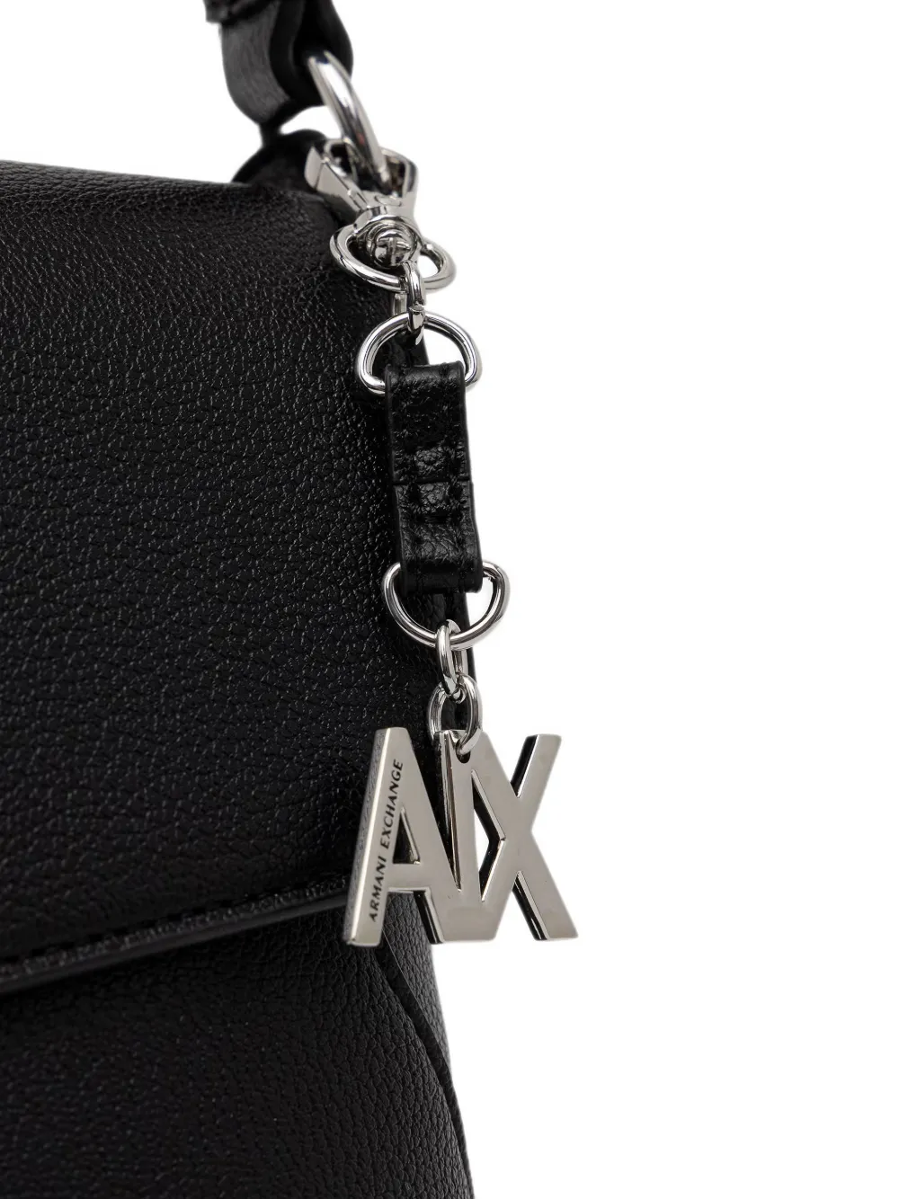 Armani Exchange Bewerkte schoudertas met logoplakkaat Zwart